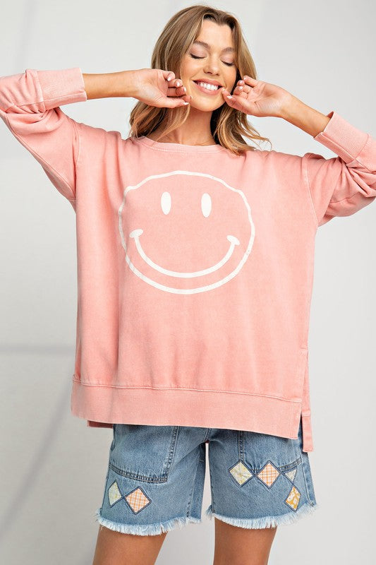 Plus Smiley Face Pullover