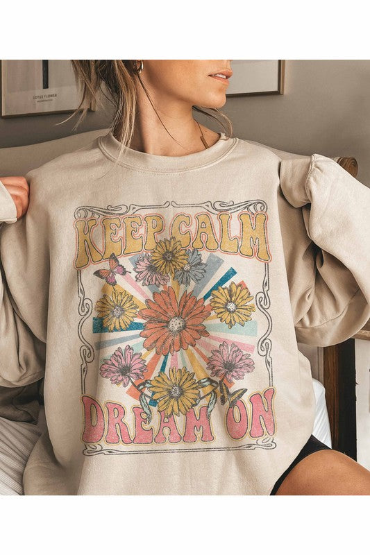 Plus Keep Calm Dream On Pullover
