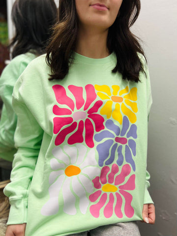 Hippie Flowers Pullover