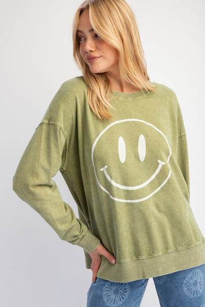 Plus Smiley Face Pullover