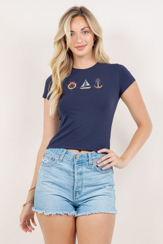 Naval Baby Tee