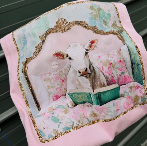 Floral Cow Tee