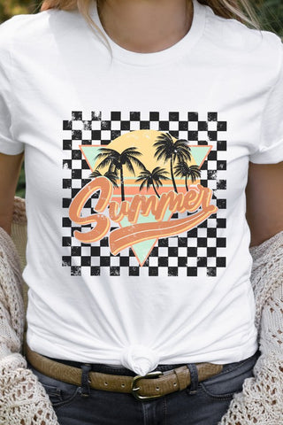 SUMMER Checker Palm Tee