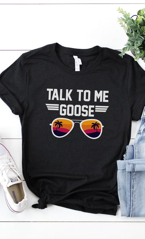 Talk To Me Goose- Palm/White