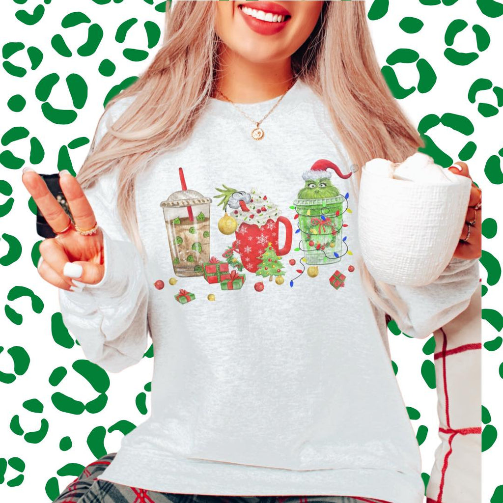 Grinch Drinks Pullover